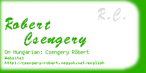 robert csengery business card