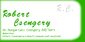 robert csengery business card